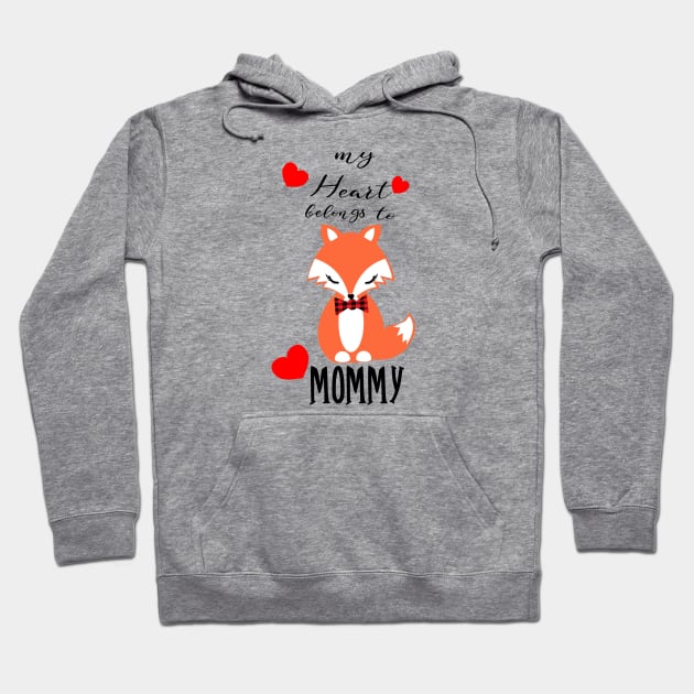 Lover Shirt, My Heart Belong To Fox Mommy, Gift and Décor Idea Hoodie by Parin Shop